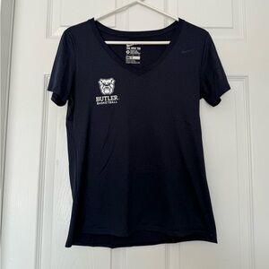 Nike Women's Navy Blue V-Neck Butler University Basketball Tee